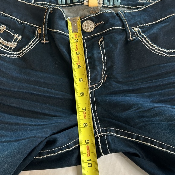 Hydraulic “Addison” Super Skinny Embellished Whiskered Black Jeans. Size 17/18 - Picture 13 of 16